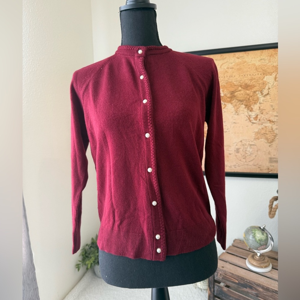 Karen Scott cardigan sweater PS